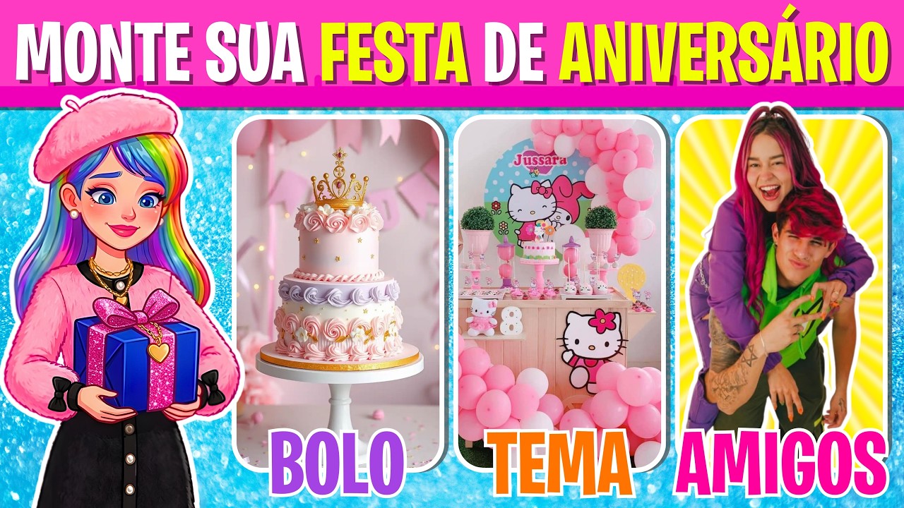 😍​ MONTE SUA FESTA DE ANIVERSÁRIO 🎂 JOGO DAS ESCOLHAS 🥳 Carole Quiz