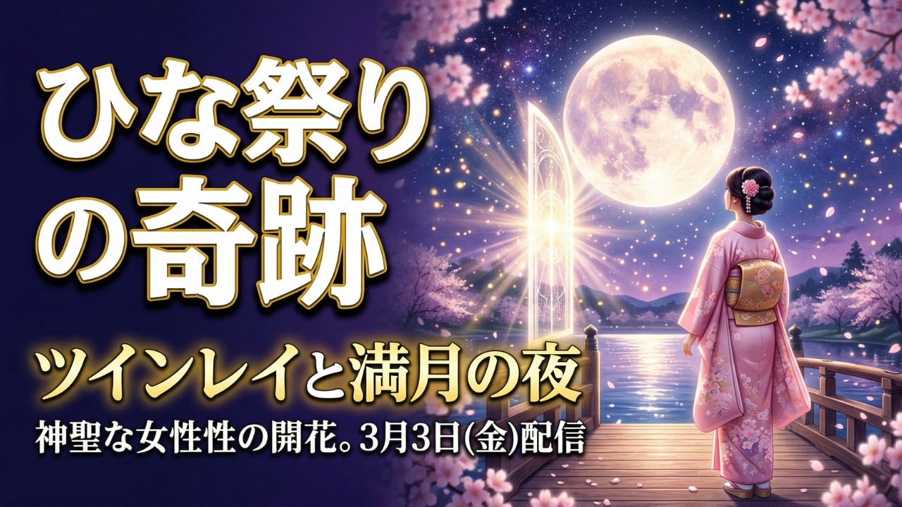 【ひな祭り満月】女神エネルギー全開の夜　ツインレイに起こること