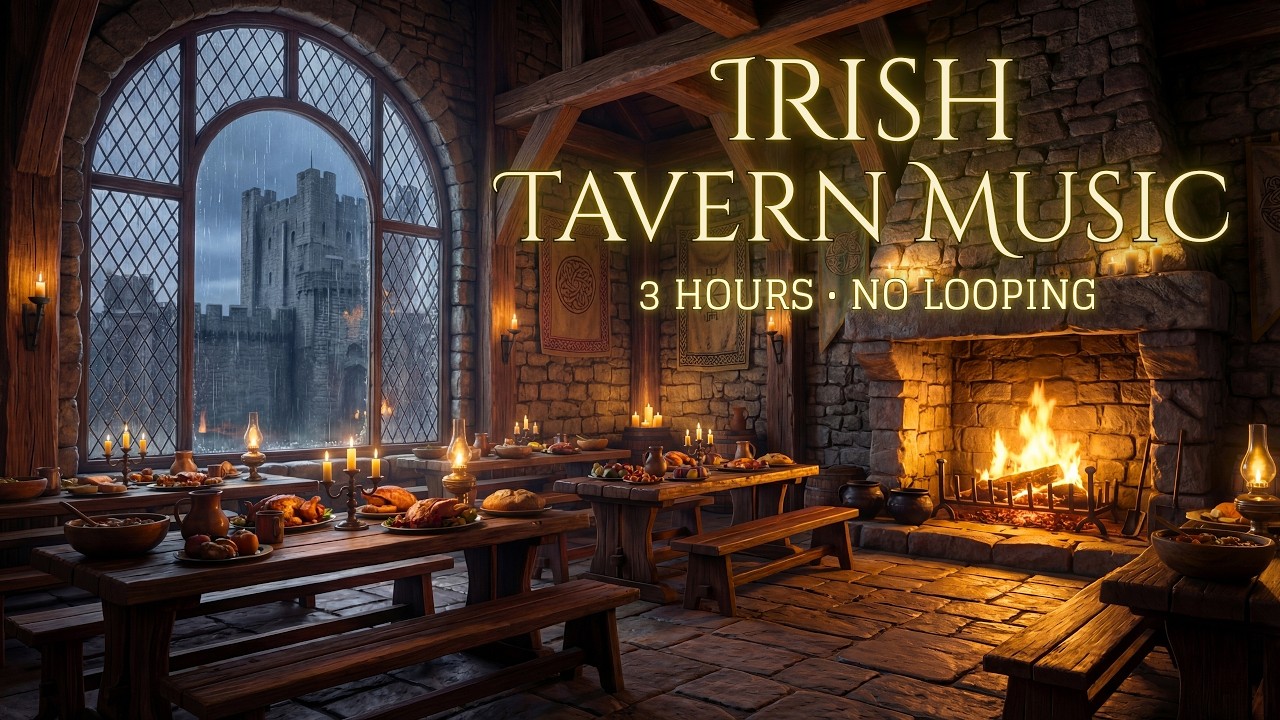 3 Hours of Mellow Irish Tavern Music | Cozy Celtic Ambiance for Relaxing, Study & D&D