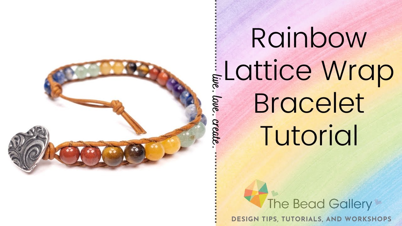 Rainbow Lattice Wrap Bracelet at The Bead Gallery, Honolulu