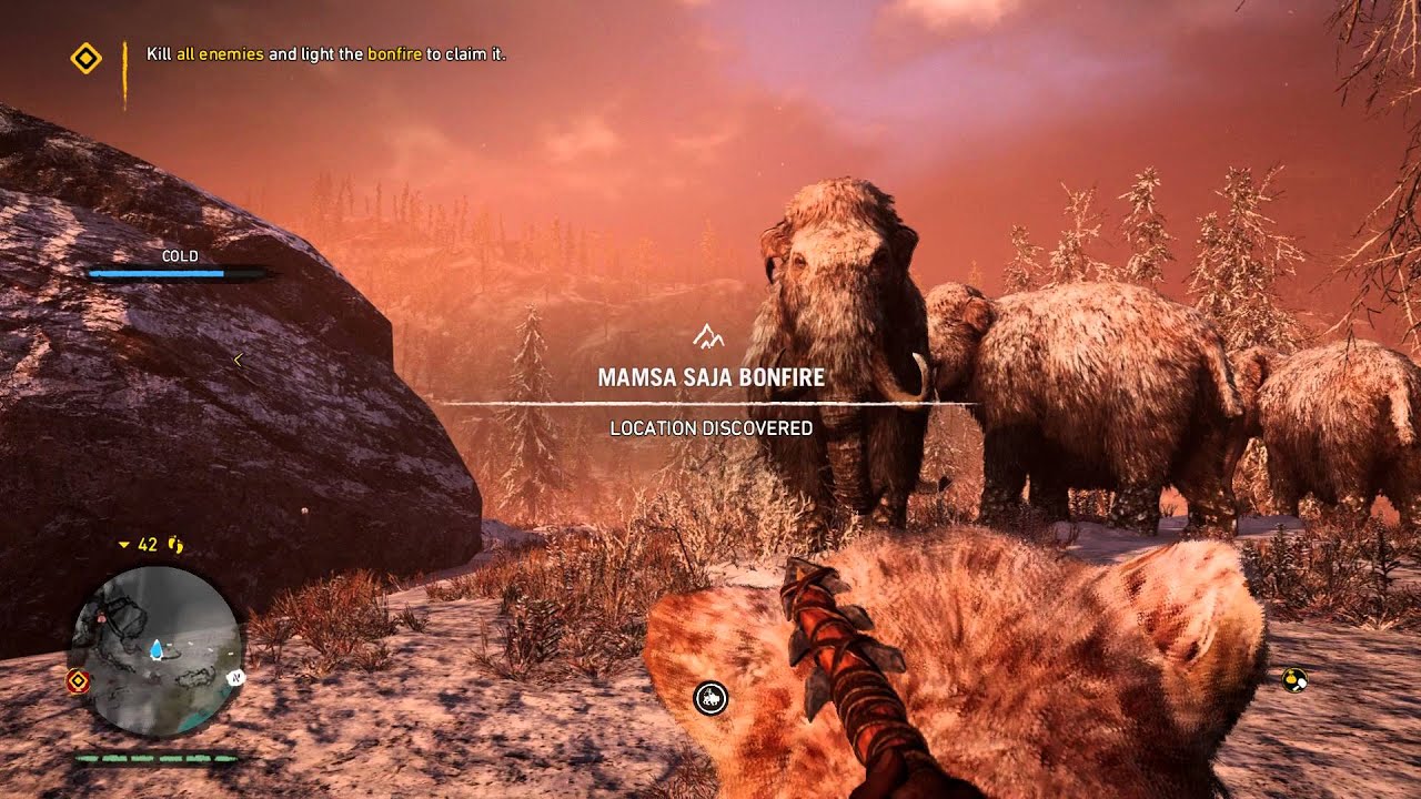 Far Cry Primal - Udam Sanctuary: Cross Through Udam Canyon & Mamsa Saja Bonfire Claimed Gameplay