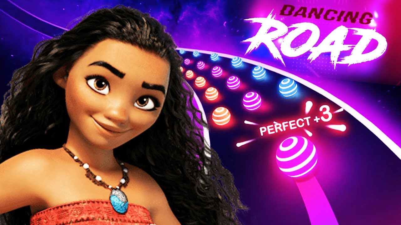 How Far I'll Go - Moana | Dancing Road | Disney Songs *FAST*