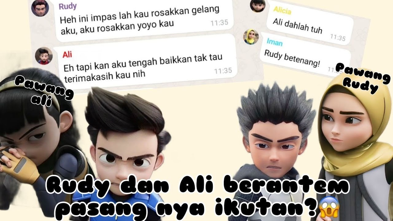 Rudy dan Ali berantem, Alicia dan Iman ikutan?😱 // Ejen Ali dubbing
