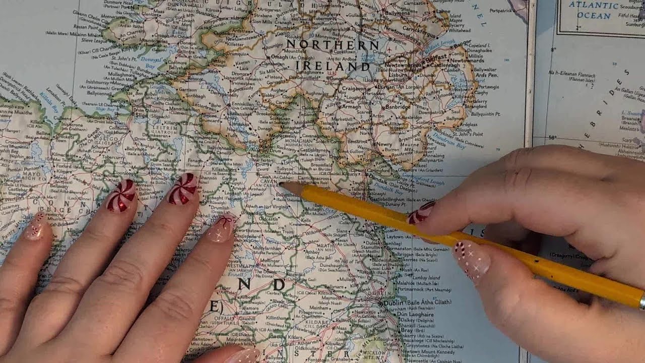ASMR ~ Cavan, Ireland History & Geography ~ Soft Spoken Map Tracing Google Earth