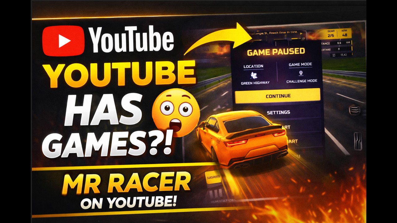YouTube Now Has Games?! 😳 | Playing MR Racer Inside YouTube