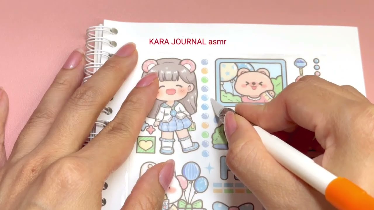 stickers journaling 💕cute kawaii sticker🌈 Immersive ASMR bullet journal | Compilation 88
