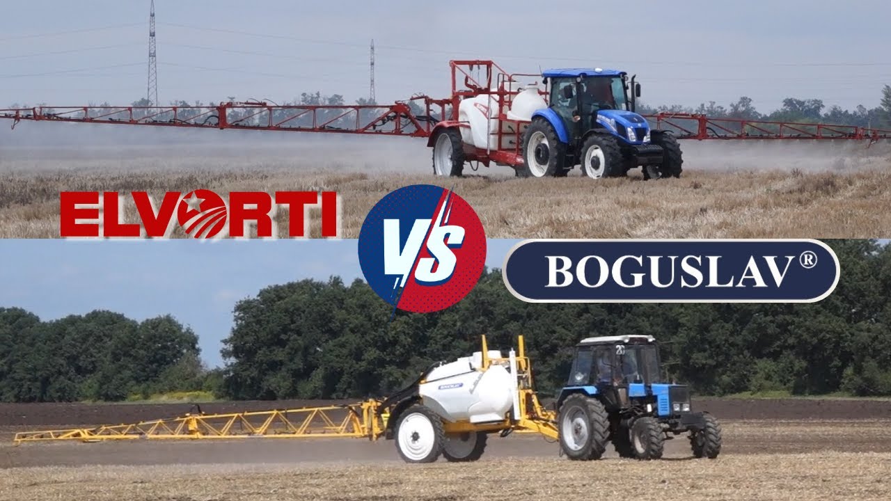 Порівняння УКРАЇНСЬКИХ причіпних обприскувачів Elvorti Tetis 24 Boguslav Titan 3224 | Розіграш