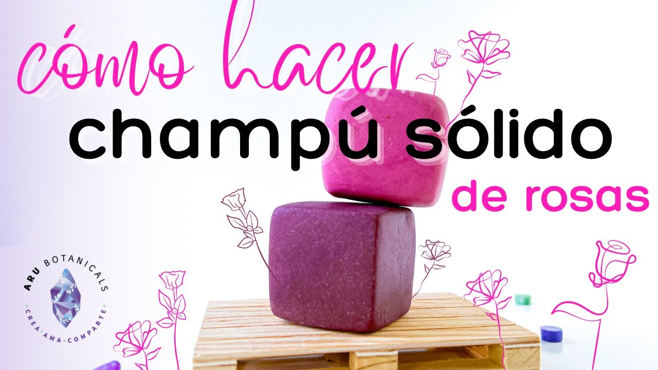 Prepara un Champú sólido de Rosas natural y di adiós al frizz y a los enredos 🌹