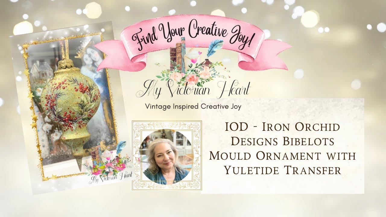 IOD Bibelots Double-sided Resin Ornament with Yuletide Transfer 