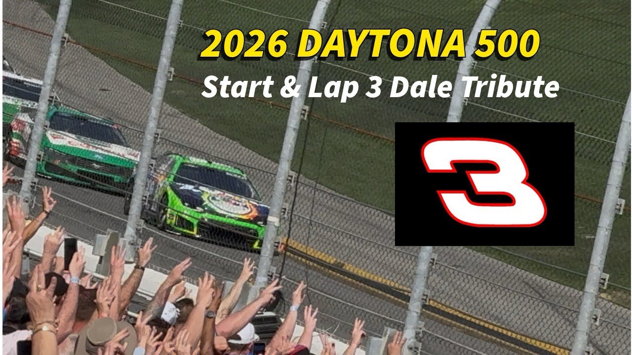 2026 Daytona 500 Start & Lap 3 Dale Earnhardt 25th Tribute #video 