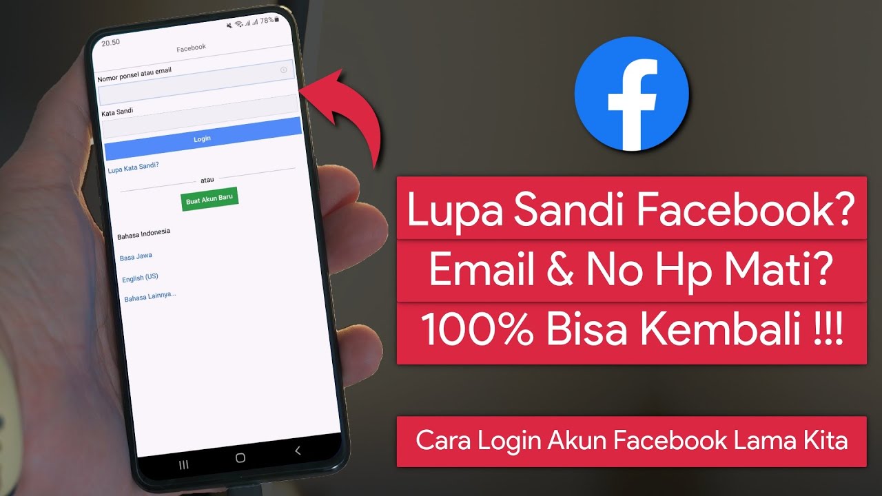 Cara Masuk Akun Facebook Lama yang Lupa Kata Sandi, Email dan No Hp Tidak Aktif