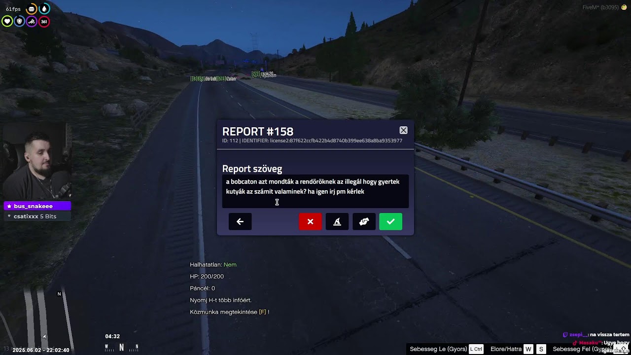 🚔💣🚨ADMINDUTYVAN BOLOND!  06/02/2025  ! !ARRP🚨🎥 | 🕹️ !commands 🎉 !szerver 📢 !tts !grafika