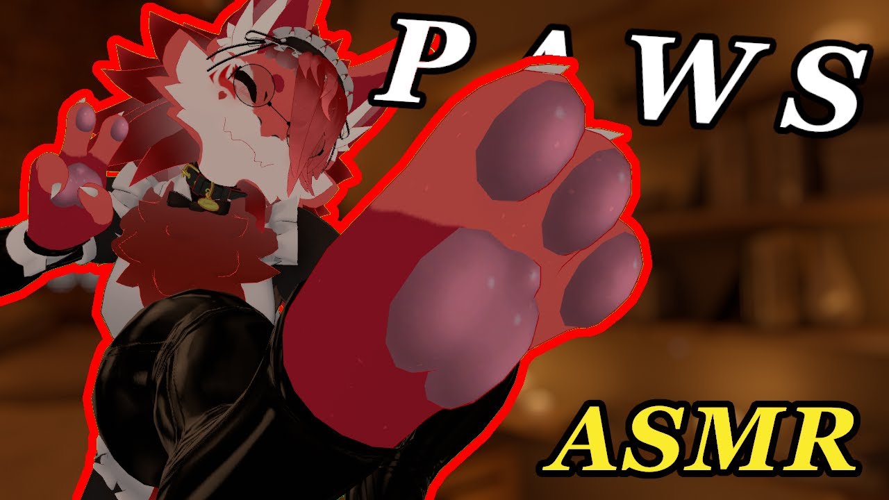 [FURRY ASMR] Squishy paw sounds to relax you 🐾 + visuals!(oily, sticky, beans, rain and thunder)