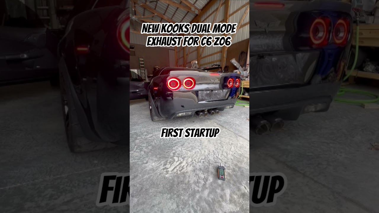 Kooks Dual Mode Axleback On A Stock Z06 - First Startup! Part #21606750
