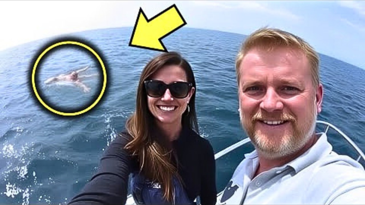 Man Takes Picture of His Wife on Their Boat, Then Spots Something Unbelievable Floating in the Ocean