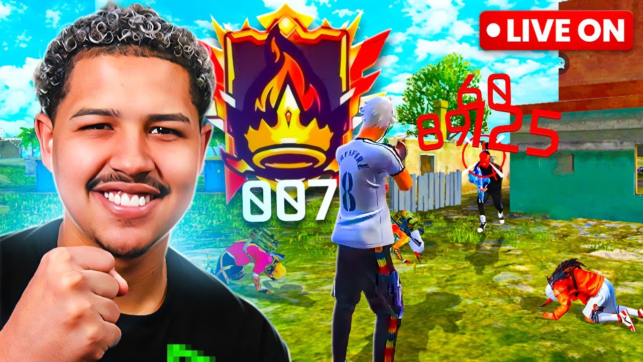 💙 O MAIS FOCADO TÁ ON! TREINANDO PRA GUERRA DE GUILDA 007! 🔥💙 FREE FIRE AO VIVO 💙 PHZIN FF