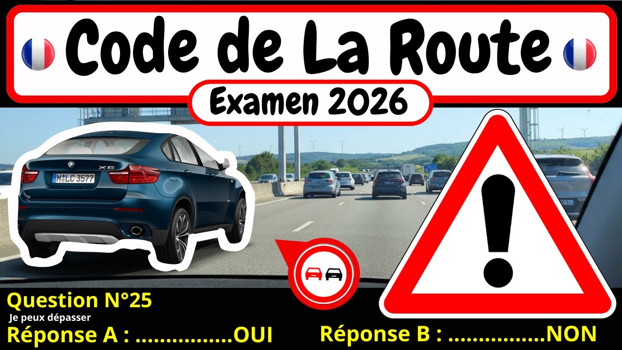 ✅ TEST GRATUIT DU CODE DE LA ROUTE 2026 🚗 #168