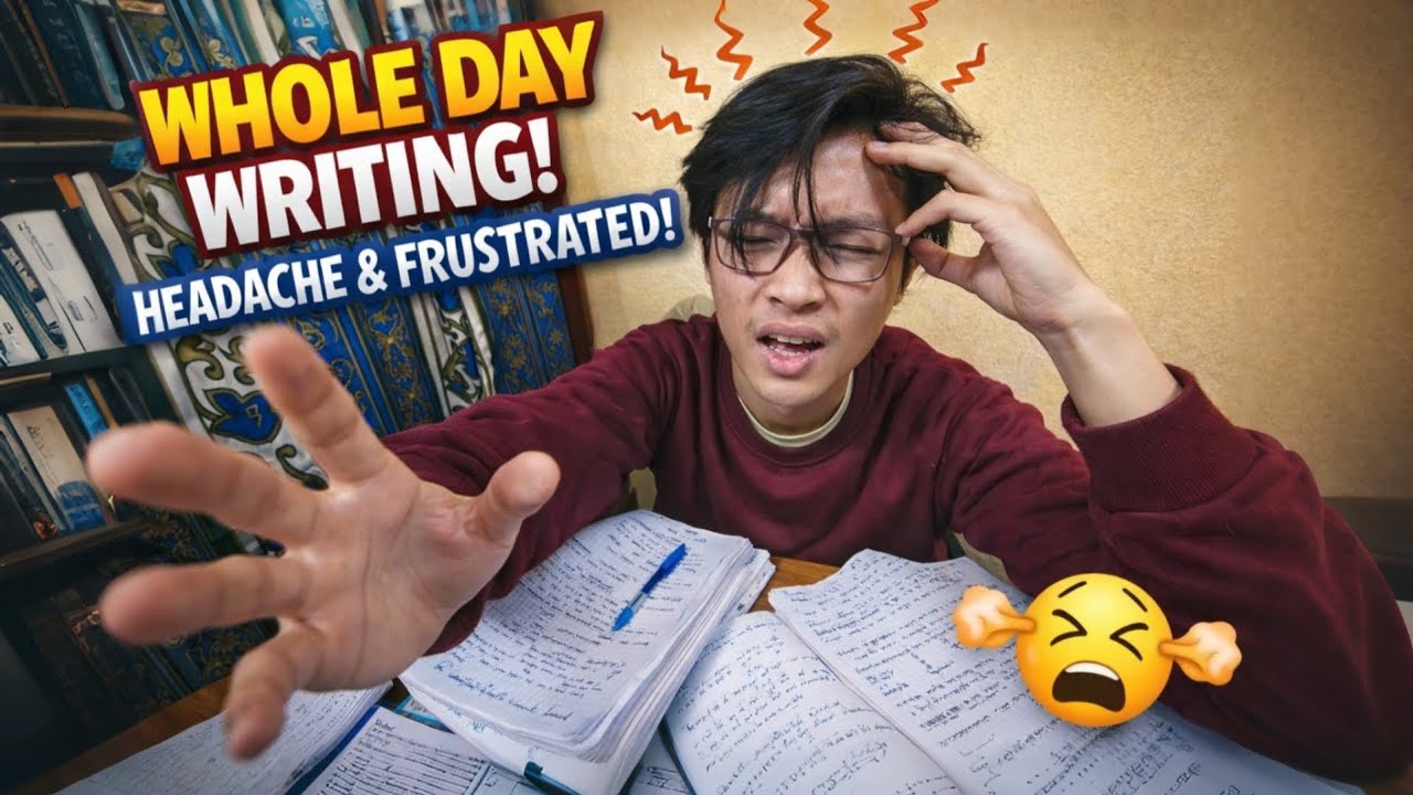 Whole Day Writing Practical 🤯 | Headache & Frustration Vlog