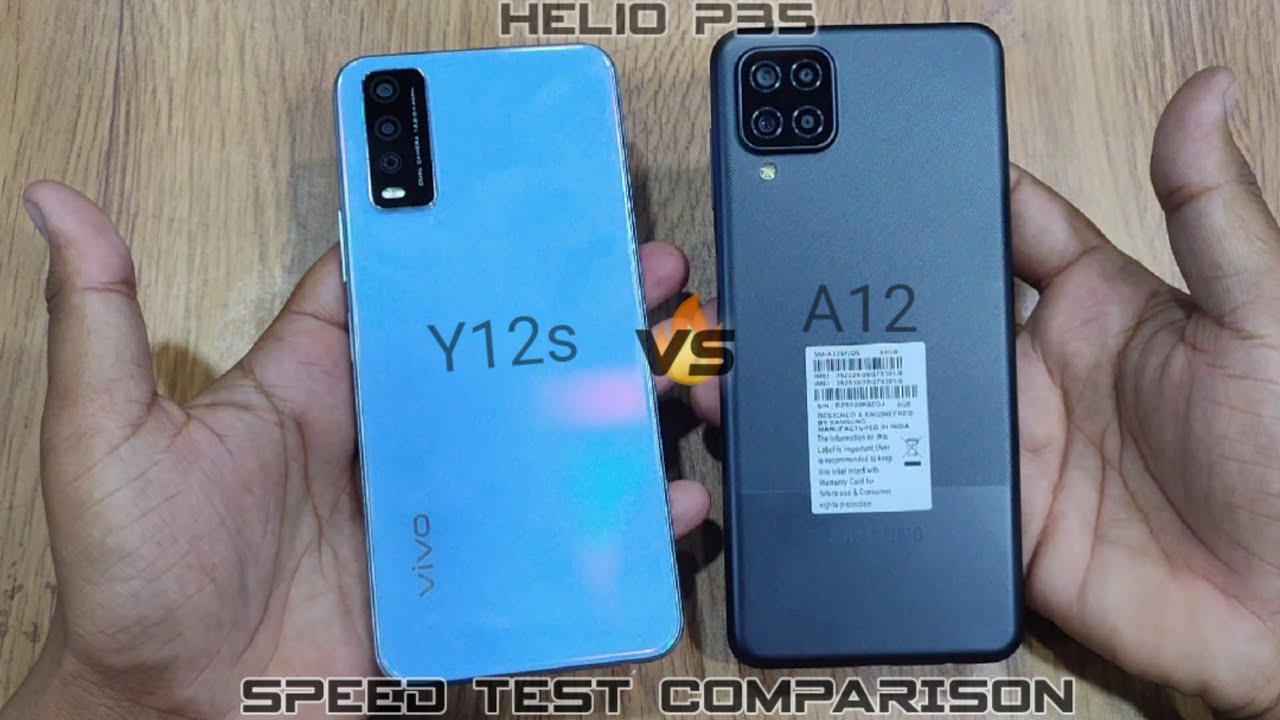 Samsung Galaxy A12 vs Vivo Y12s Speed Test Comparison⚡Helio P35⚡Shocking Results😱😱🔥