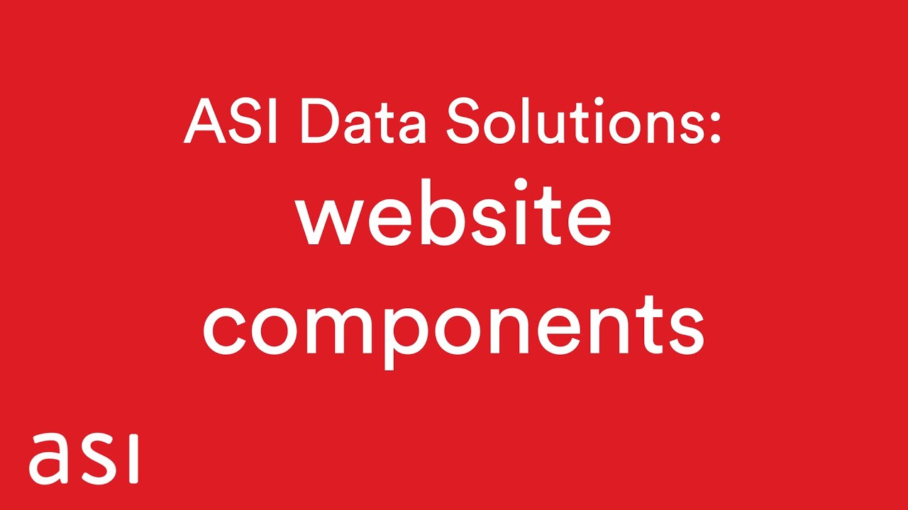 ASI Data Solutions - Website Components