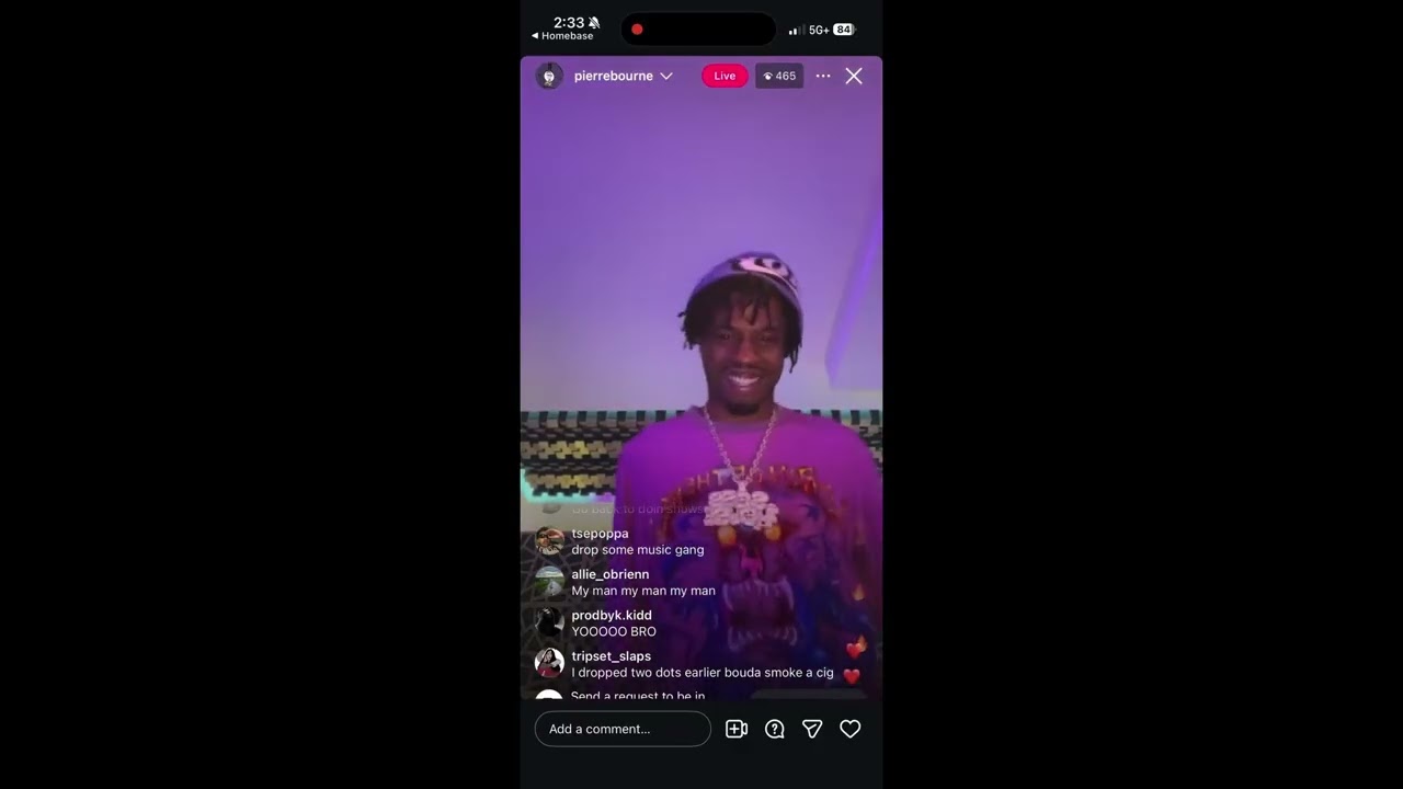 Pierre Bourne IG Live (2/14/26) - Recording in Paris/2026 Snippets