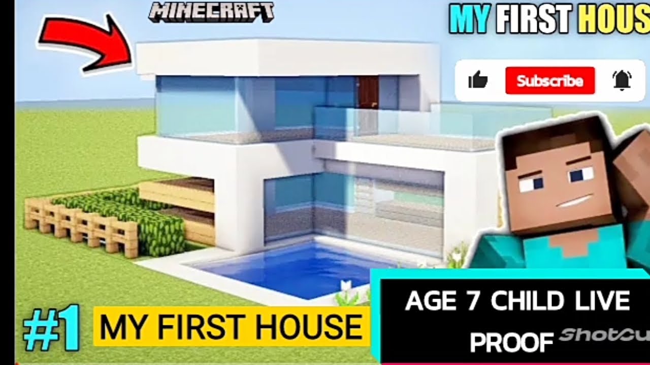 Minecraft Build:Modern 😱🔥।।CompactHouse:5 Minutes Modern House: A RealArchitect's Design#video#viral