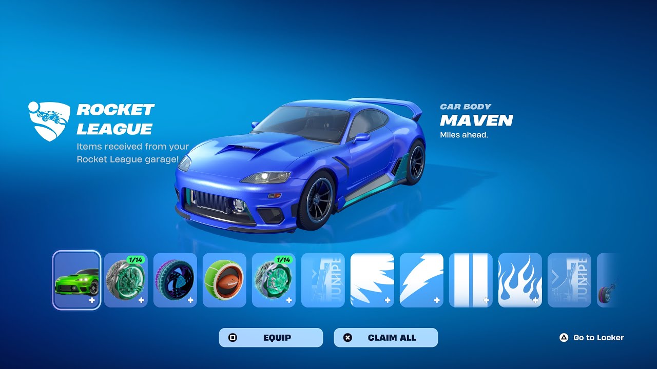 How To Get Maven Car Body For FREE! (Fortnite Rocket League)
