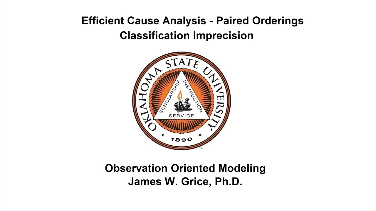Efficient Cause - Paired Orderings : Classification Imprecision