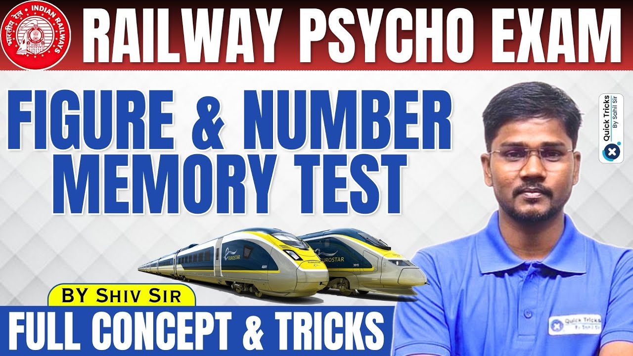 RRB ALP 2025 Psycho Test | FIGURE & NUMBER MEMORY TEST Full Concept | Memory Test Tricks|by Shiv sir