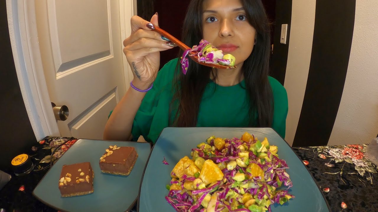 SUMO CITRUS SALAD | RAW VEGAN CAKE MUKBANG