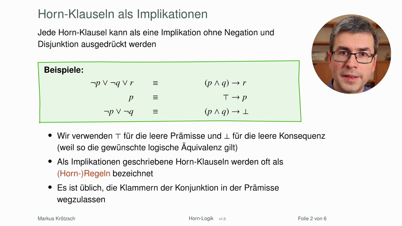 Einfacher Schließen mit Horn-Logik