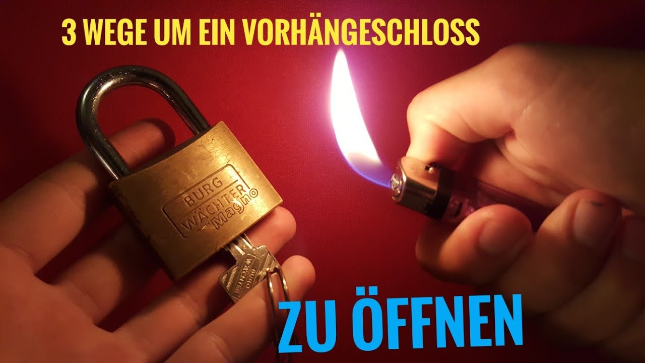 3 coole Lifehacks und Tricks um ein Vorhängeschloss zu öffnen