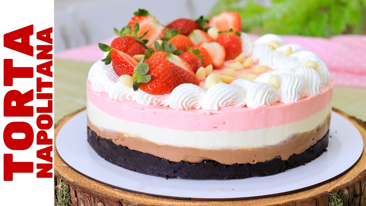 TORTA MOUSSE NAPOLITANA INCRÍVEL! | SEM FOGÃO E SEM GELATINA!