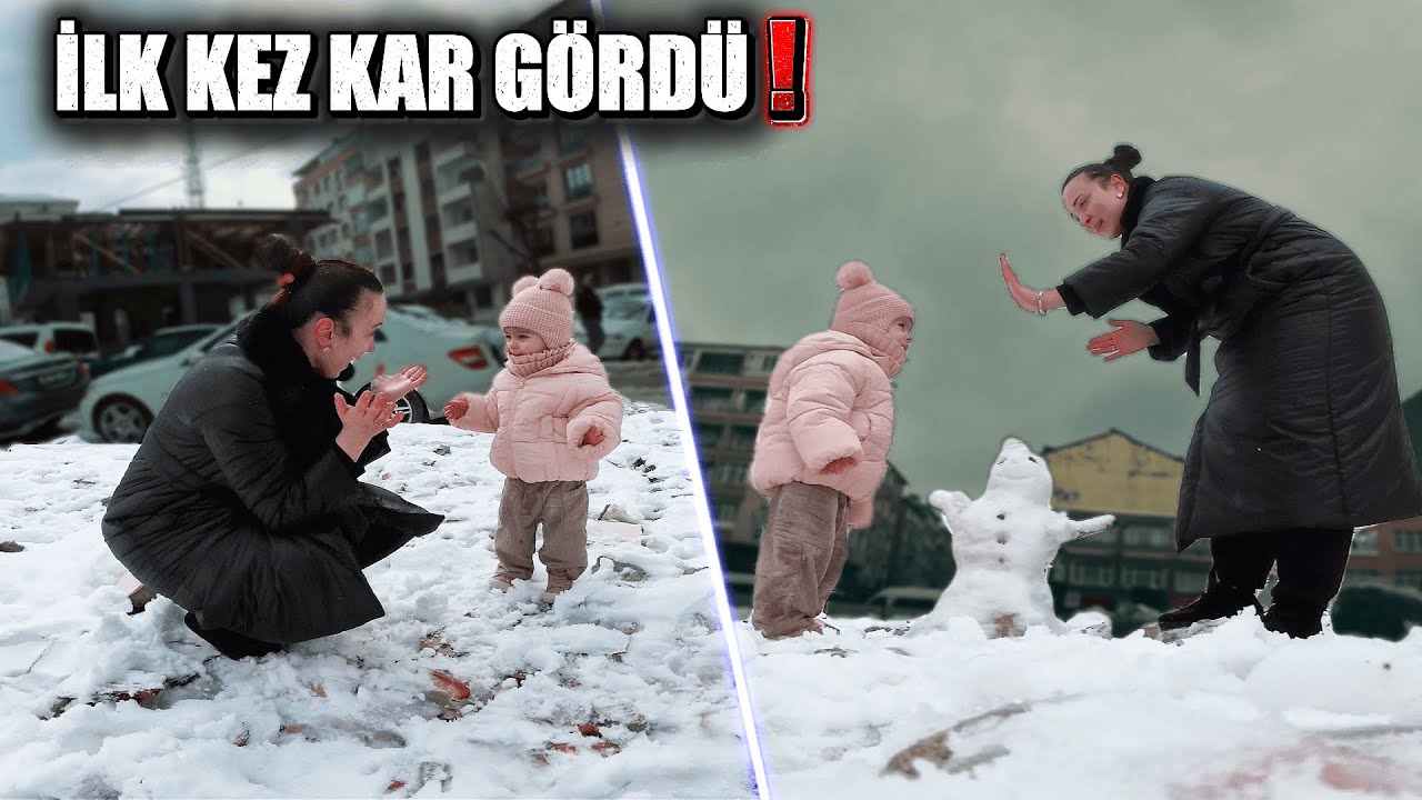 Elif’in İlk Karla Oynadığı Anlar ❄️ | İlk Kez Kar Gördü