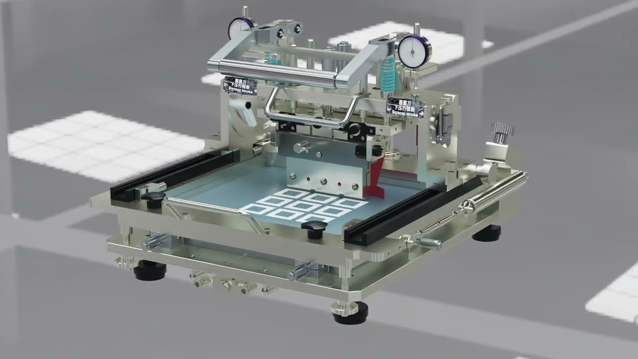 Experimental tabletop thick film screen printing machine,model JY-2HP-320