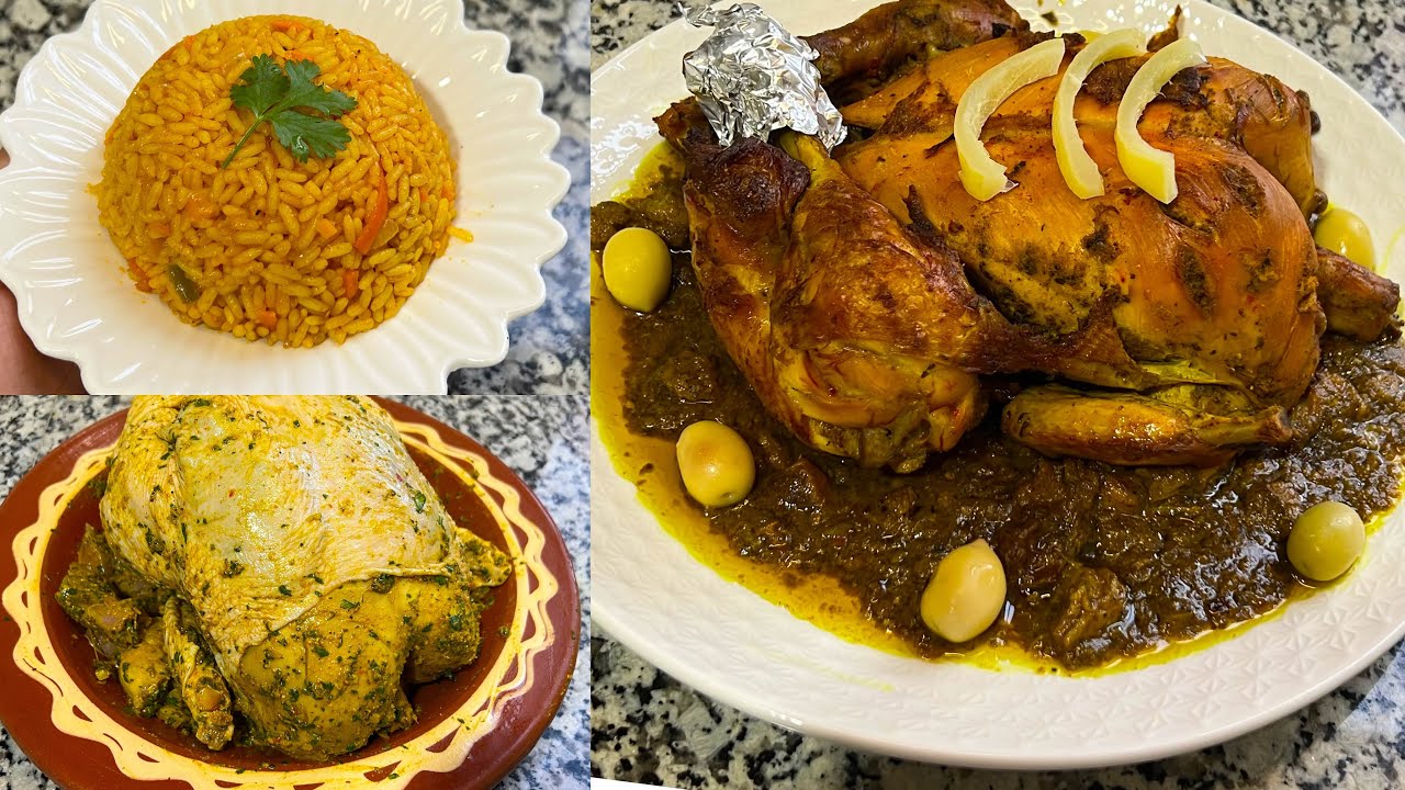  ألذ دجاج محمر و مدغمر بنكهة الاعراس 😋 مع سر أرز المطاعم المرافق للأطباق #طبخ_مغربي             