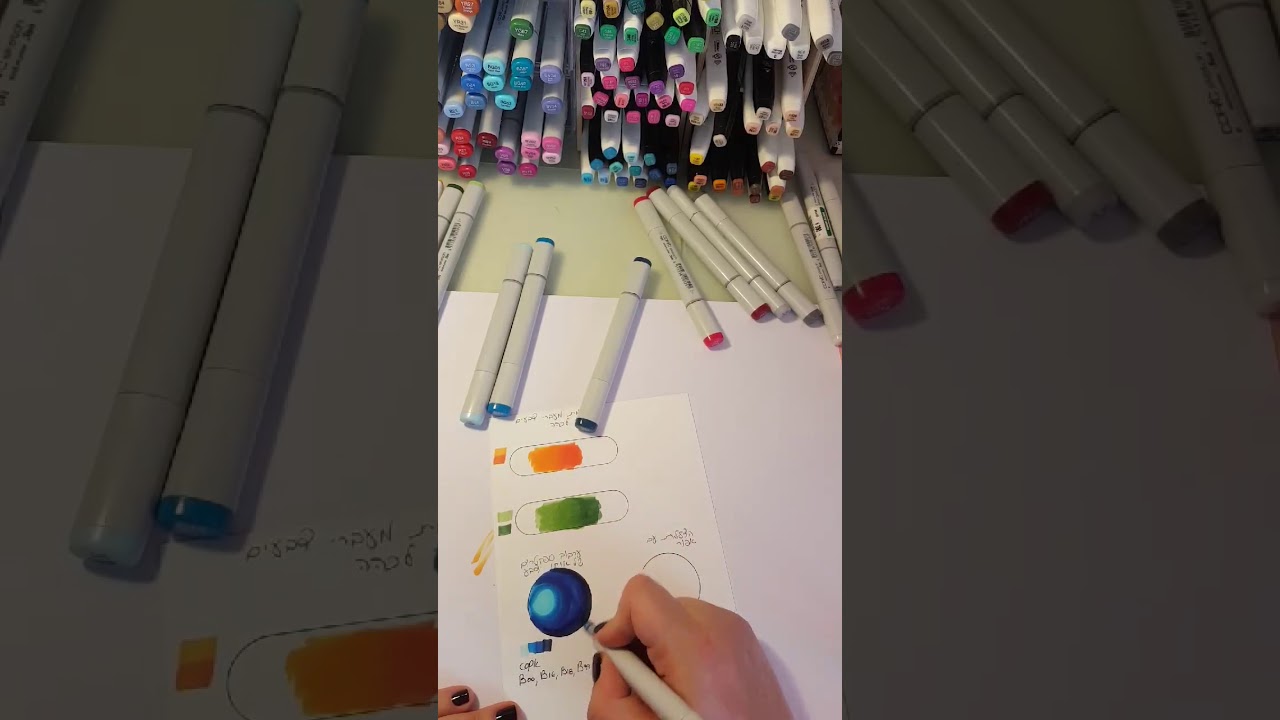איך לצבוע עם טושים אלכוהוליים - הבסיס - Copic TOUCH קופיק טאוץ'