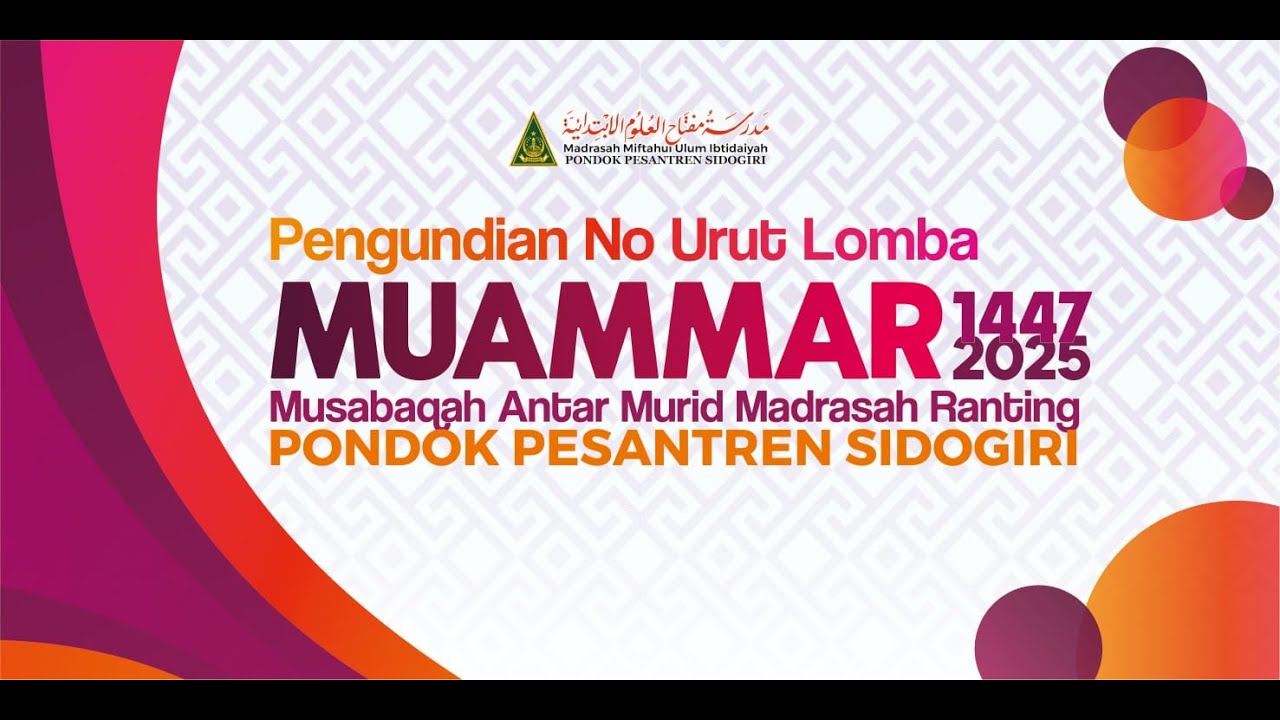 Pengundian Nomor urut MUAMMAR Ranting A | MMU Ibtida'iyah Pondok Pesantren Sidogiri