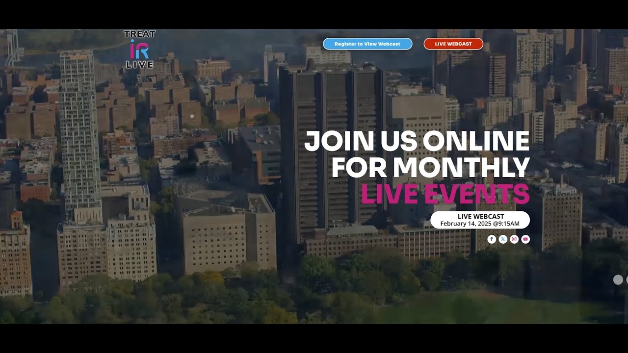 Treat IR Live -  February 14th, 2025 @9:15AM