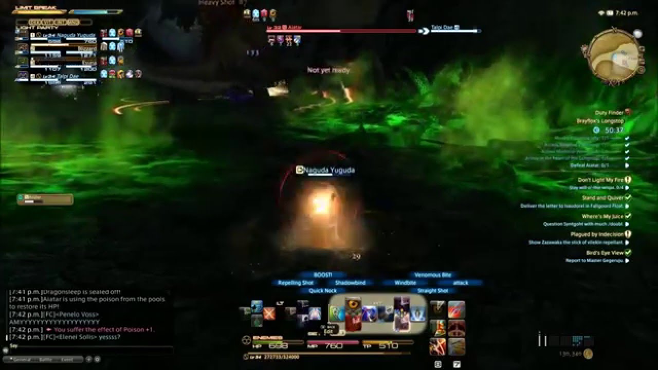 FFXIV: A Realm Reborn: Braylox's Longstop: Aiatar Boss: Bard View