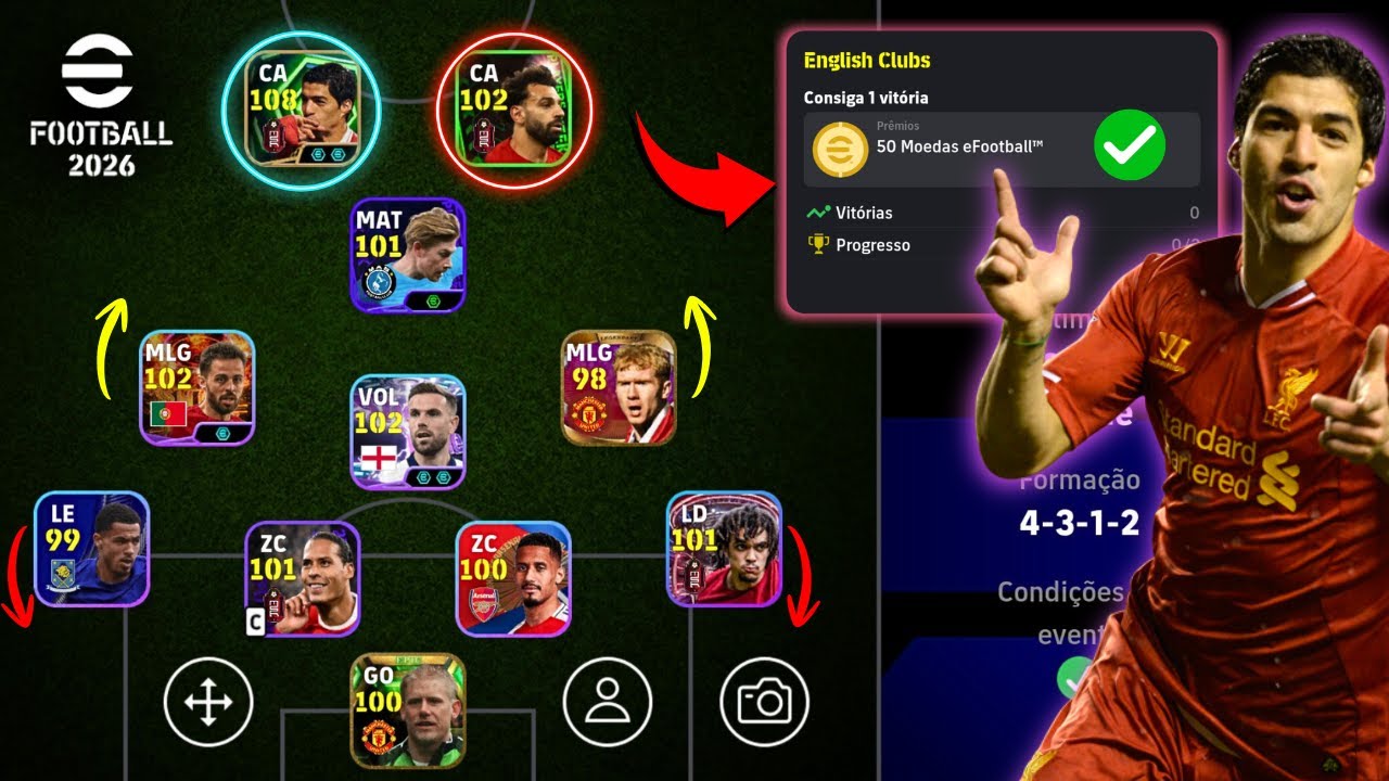 4312 FORMA&Ccedil;&Atilde;O PERFEITA para GANHAR MOEDAS no eFootball 2026 | T&aacute;tica Completa + Dicas Especiais