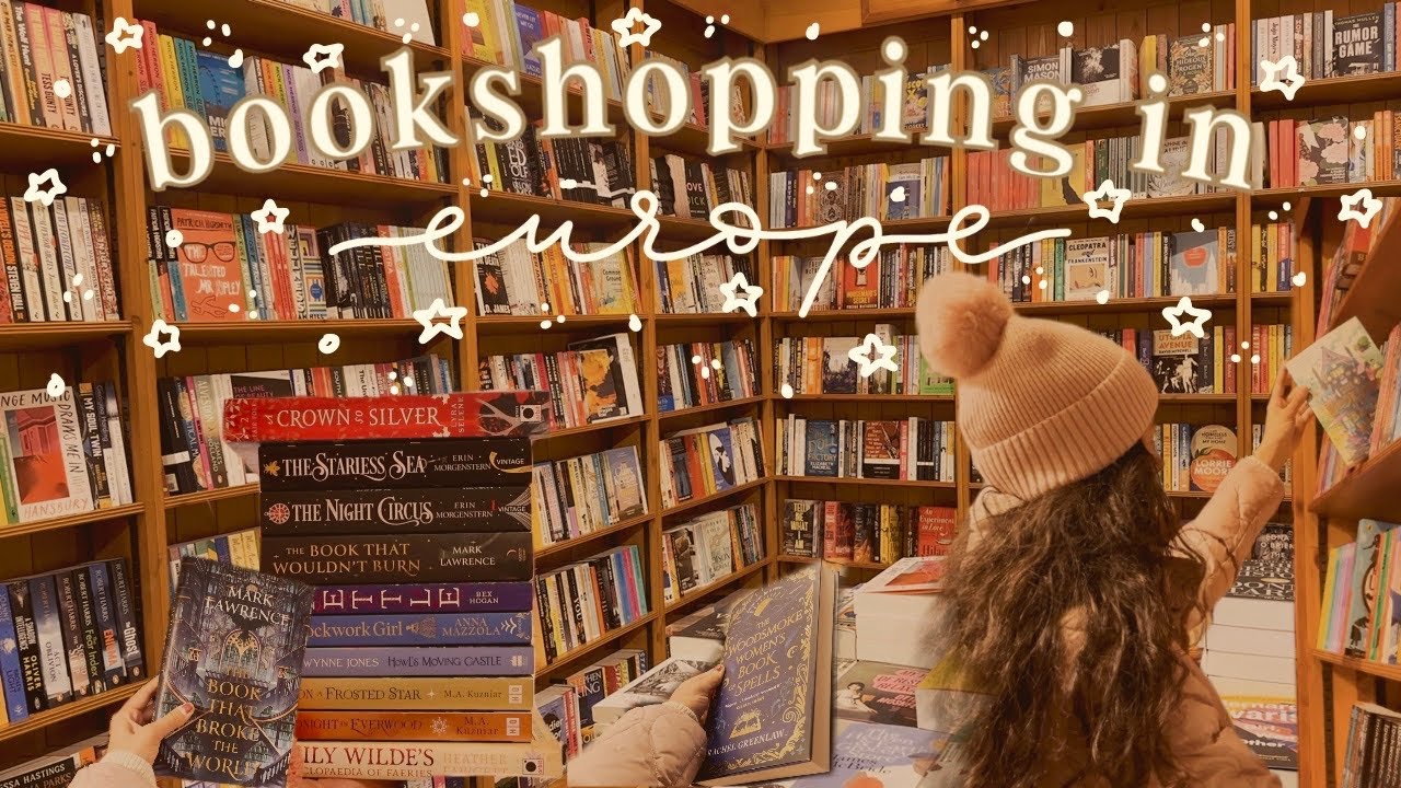 book shopping in europe! 🪻 cozy travel vlog & book haul