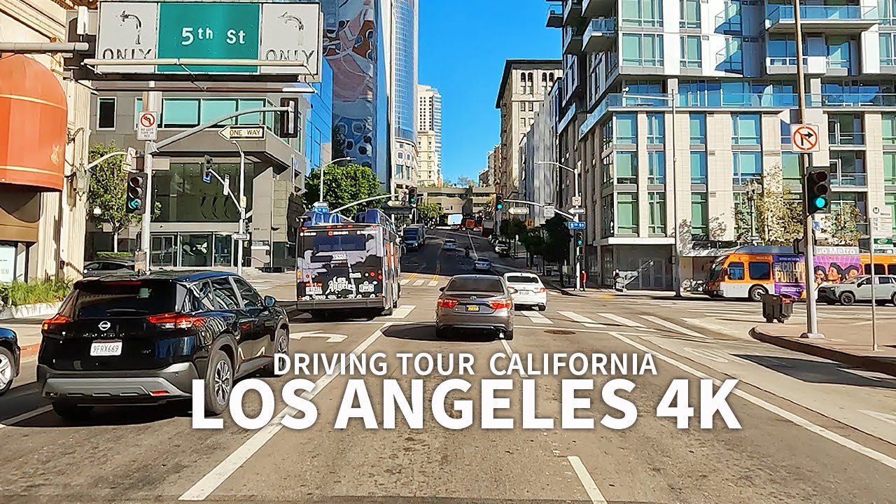 [Full Version] Driving Los Angeles Wilshire Blvd, La Cienega Ave, Sunset Strip, Downtown, California