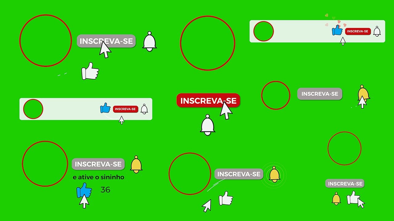 Chroma Key - Inscreva-se, deixe seu like, ative o sininho