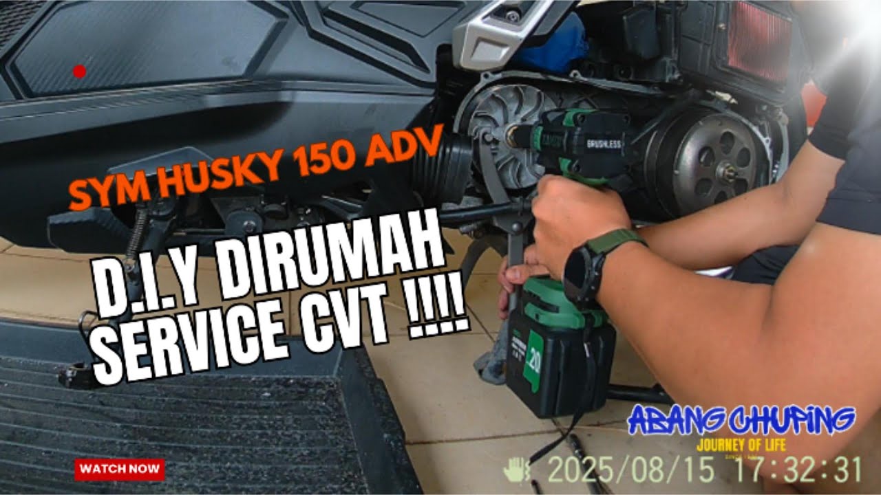 Scooter SYM HUSKY 150 ADV : Servis CVT D.I.Y di rumah ( tutorial by Abang Chuping)