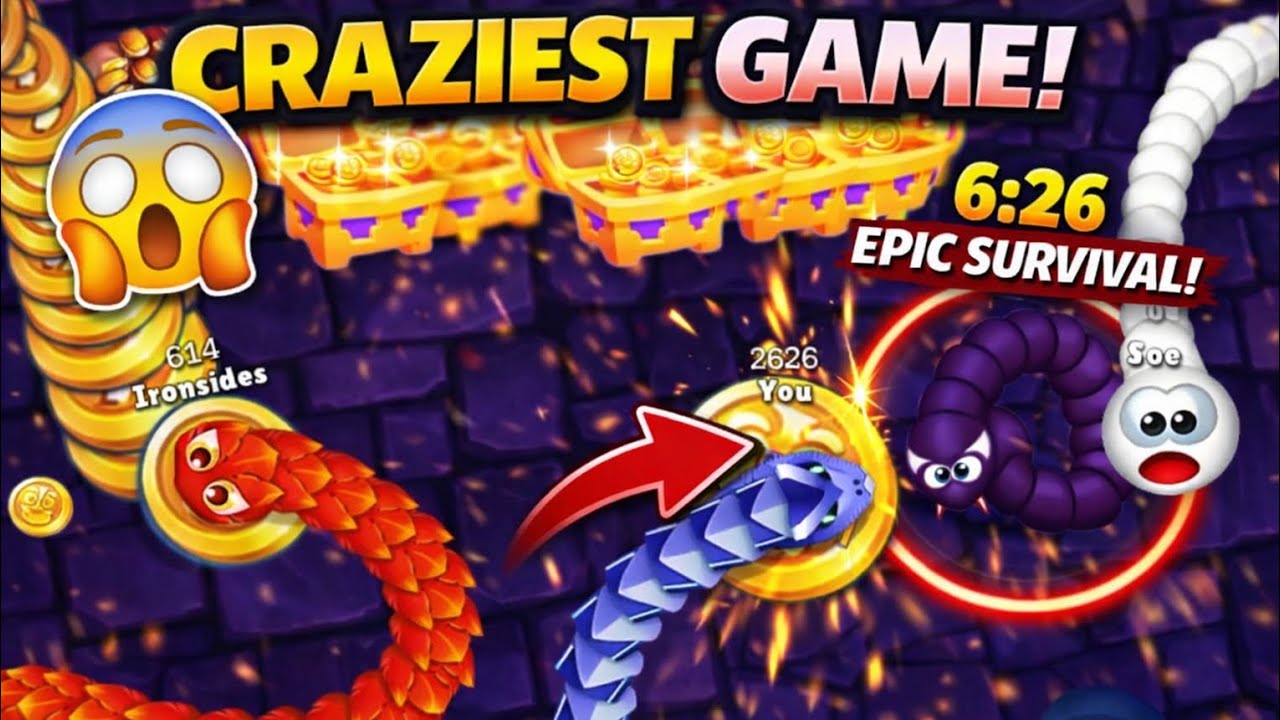 Snake eating snacks 🤤 | craziest game #snake #snakegame #wormszone #trending 