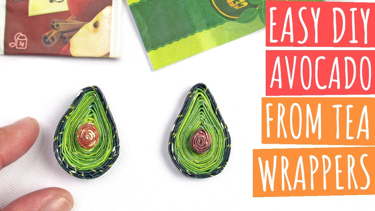 Easy DIY Avocado From Tea Bag Wrappers | Recycle | Reuse Tea Package