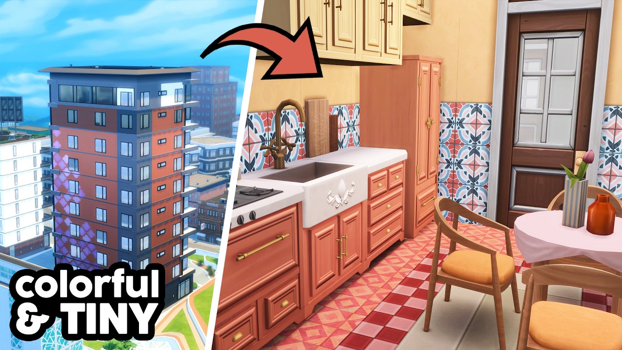 Красочная и крошечная квартира // The Sims 4: Быстрое строительство: Ремонт квартиры