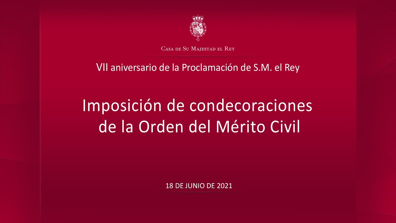 Acto de imposición de condecoraciones con motivo del VII Aniversario Proclamación de S.M. el Rey