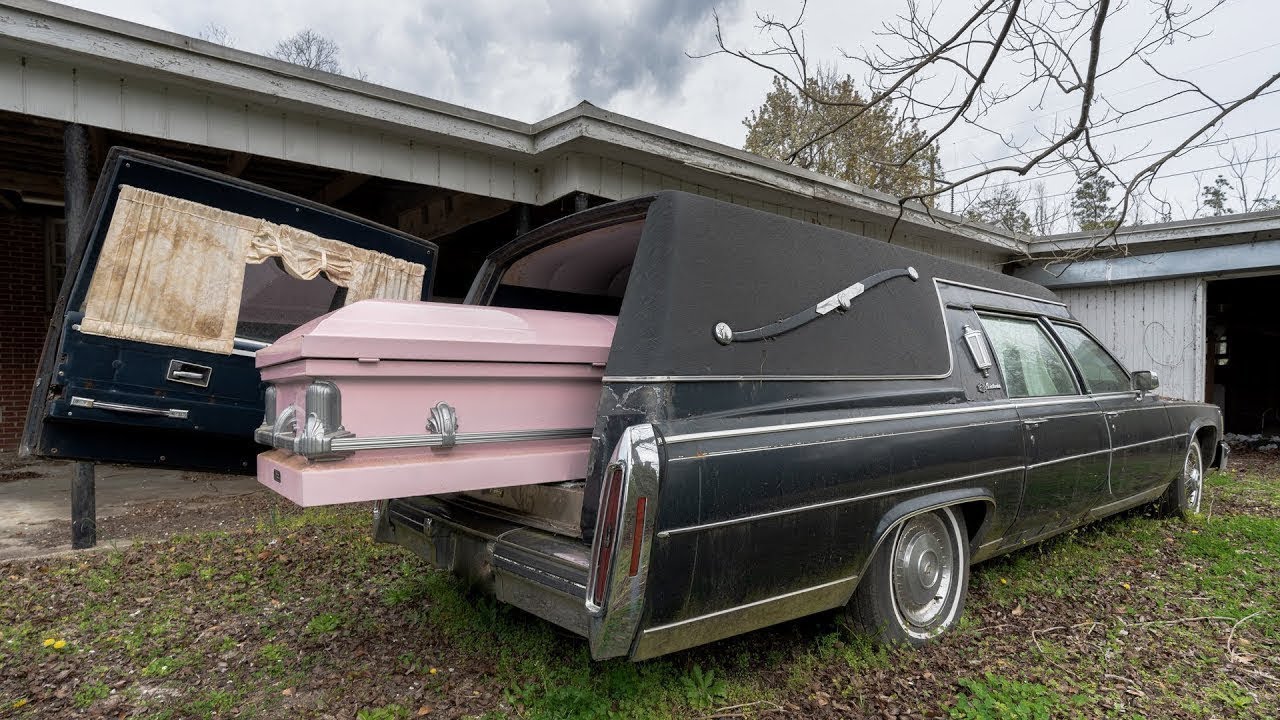 Hearse And Caskets Left At This Abandoned Funeral Home
